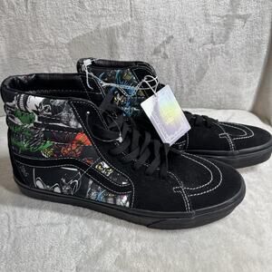 Vans NEW Disney Sk8-Hi Villains Sneakers Mens 10.5/Wms 12 Black Suede High Top
